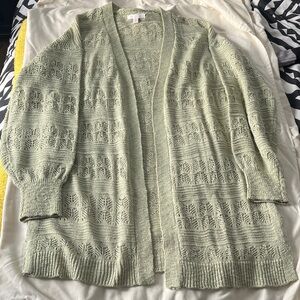 LC Lauren Conrad Sage Open-Front Cardigan